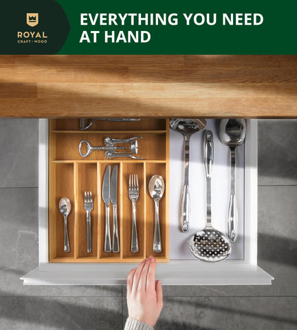 ROYAL CRAFT WOOD reinforced-base design supports heavy utensils with durability