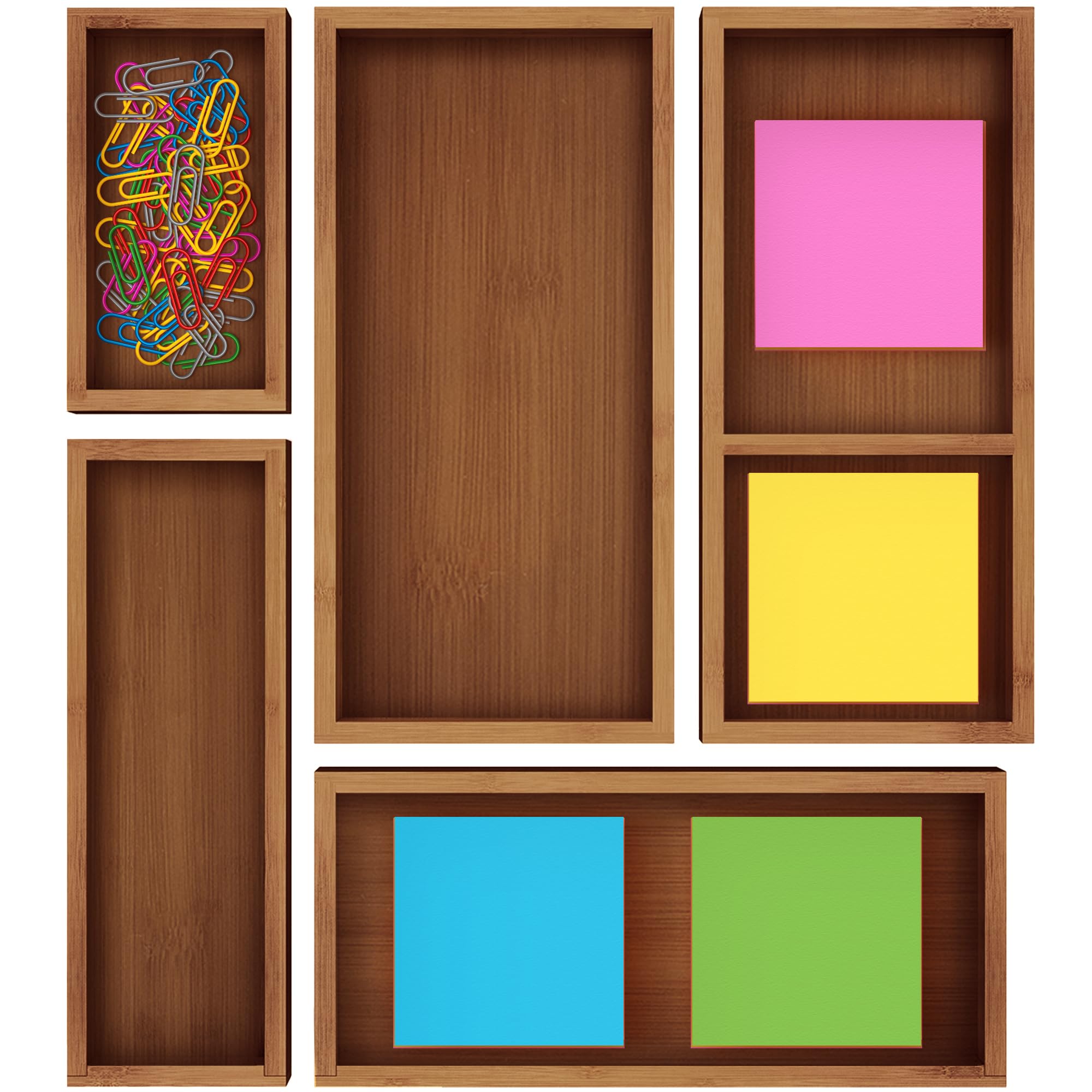 ROYAL CRAFT WOOD sticky note dispenser on a tidy desk, keeps reminders accessible.