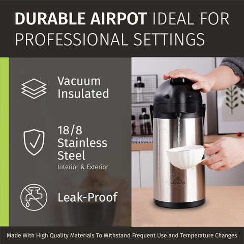 Royal Genuss stainless steel insulated carafe preserves temperature and flavor