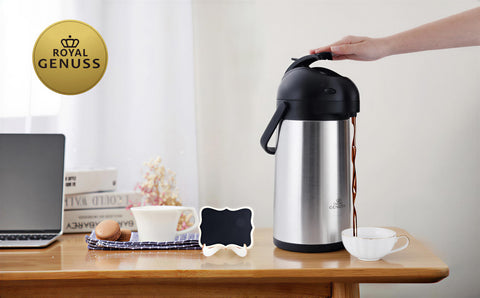 Royal Genuss wide-mouth design makes pouring and ice addition effortless