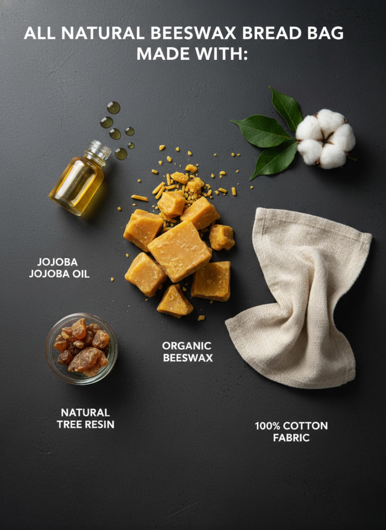 Royal Kitchen beeswax coating close-up highlights natural wax protection for bread.