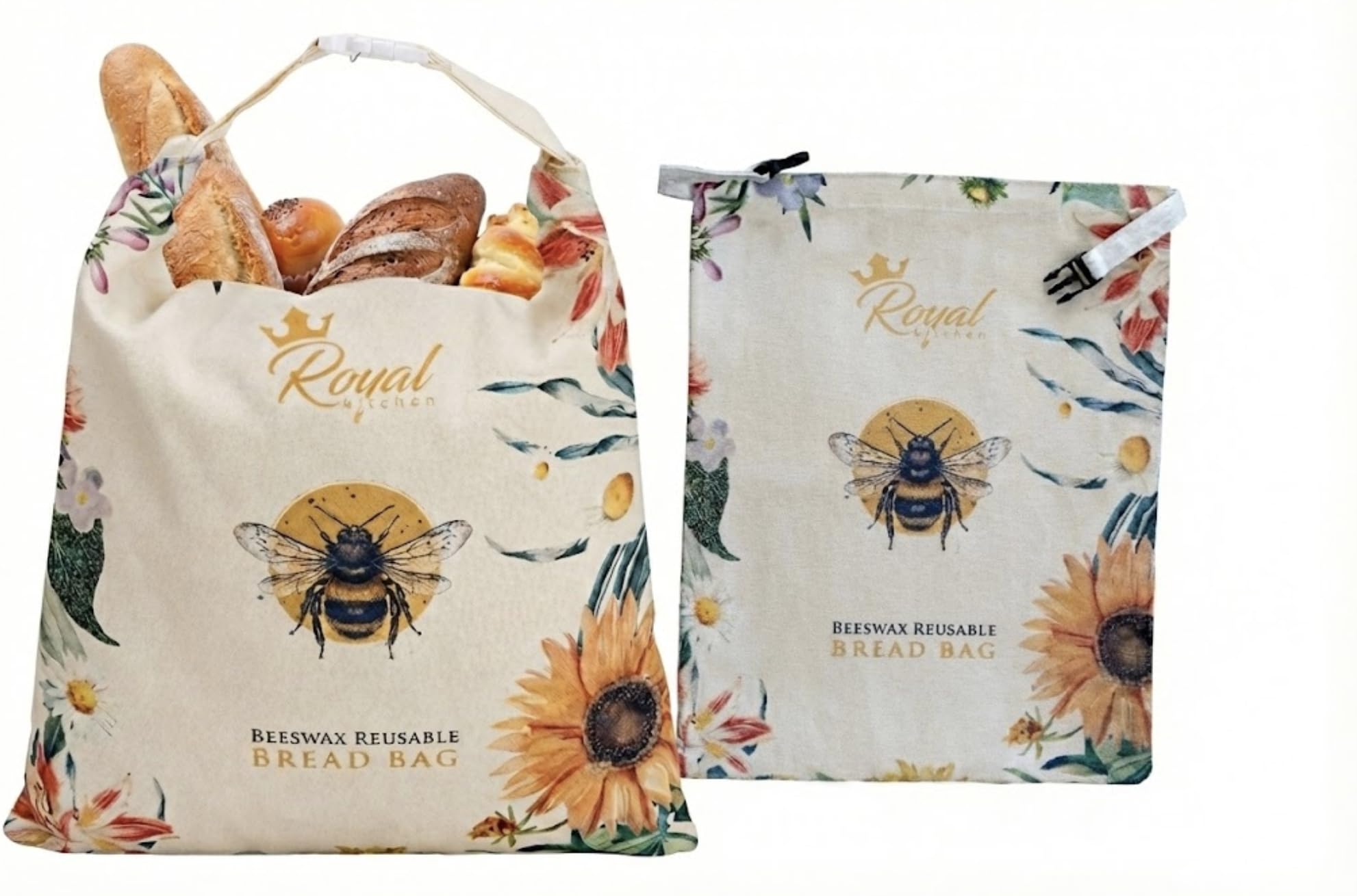 Royal Kitchen gift-ready beeswax bread bag ideal for eco-conscious cooks.