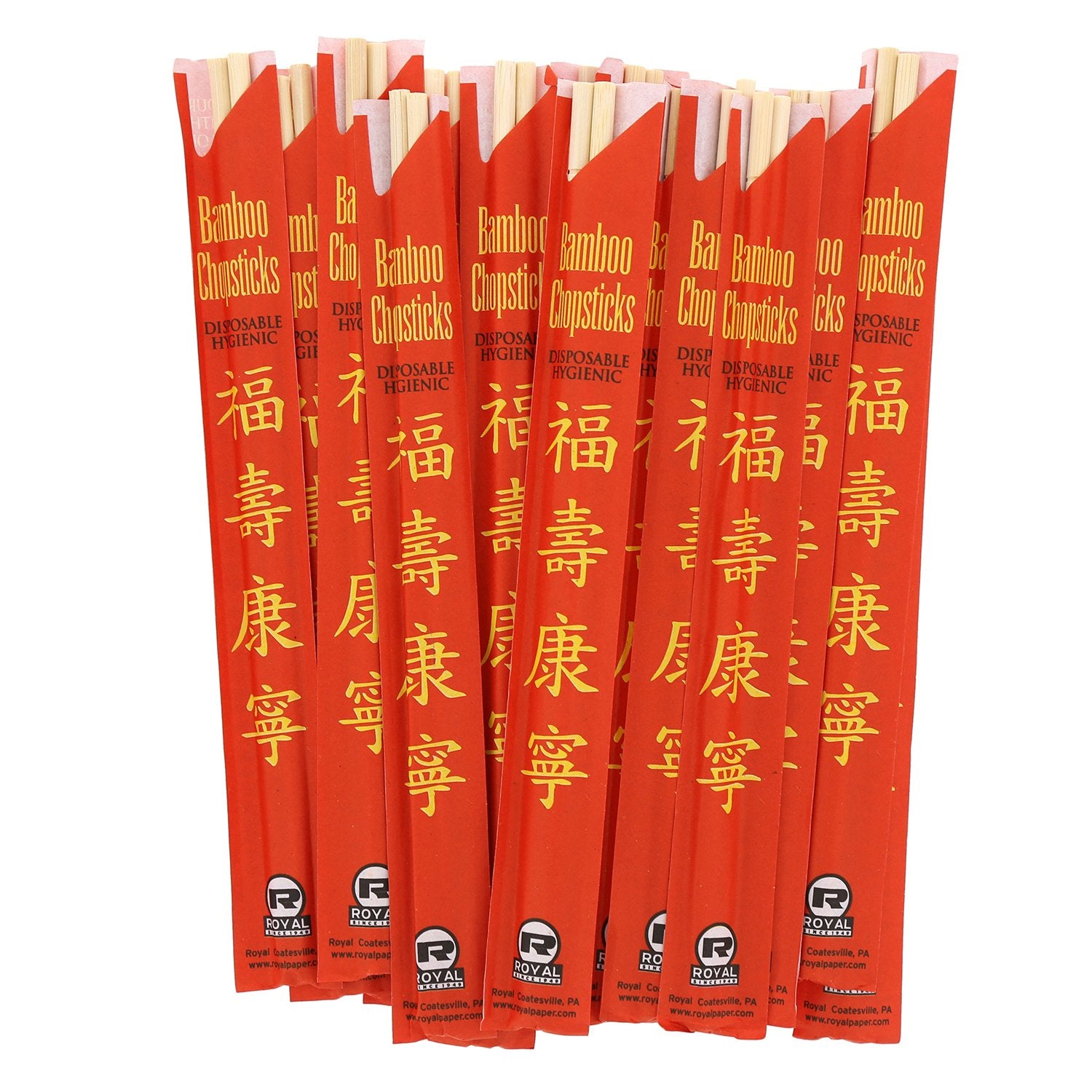 Royal Premium Bamboo Chopsticks bag of 100 for events and take-out.