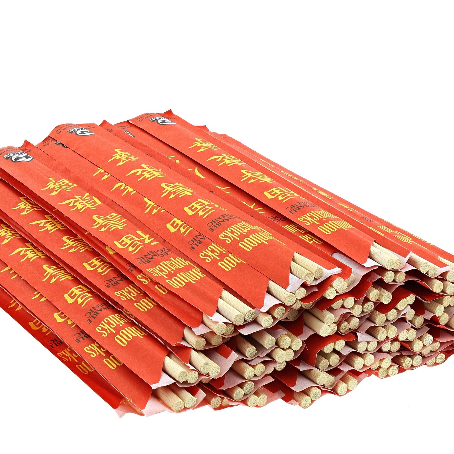 Royal Premium Bamboo Chopsticks red sleeve with traditional script for authentic tables.