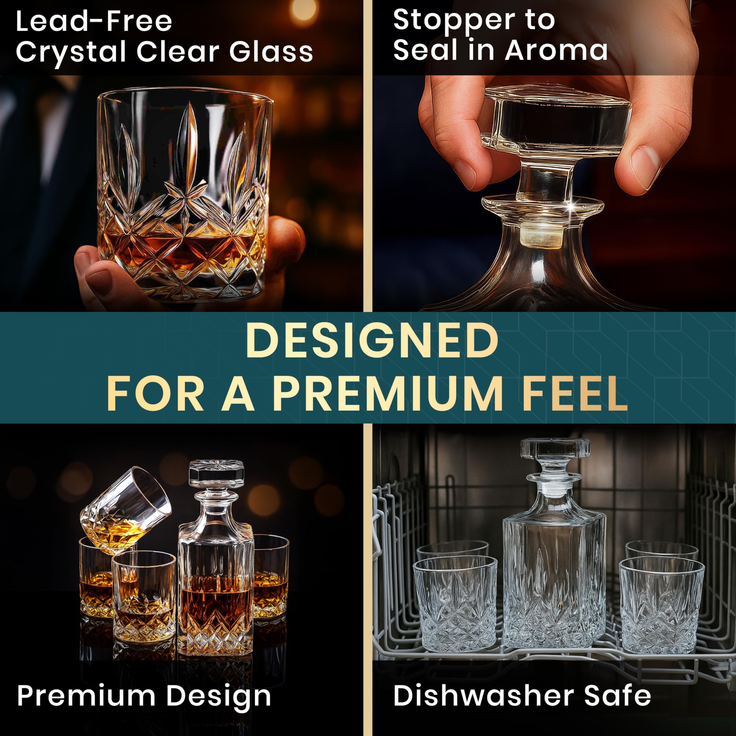 Royal Reserve crystal-clear glassware highlights drink depth and clarity.