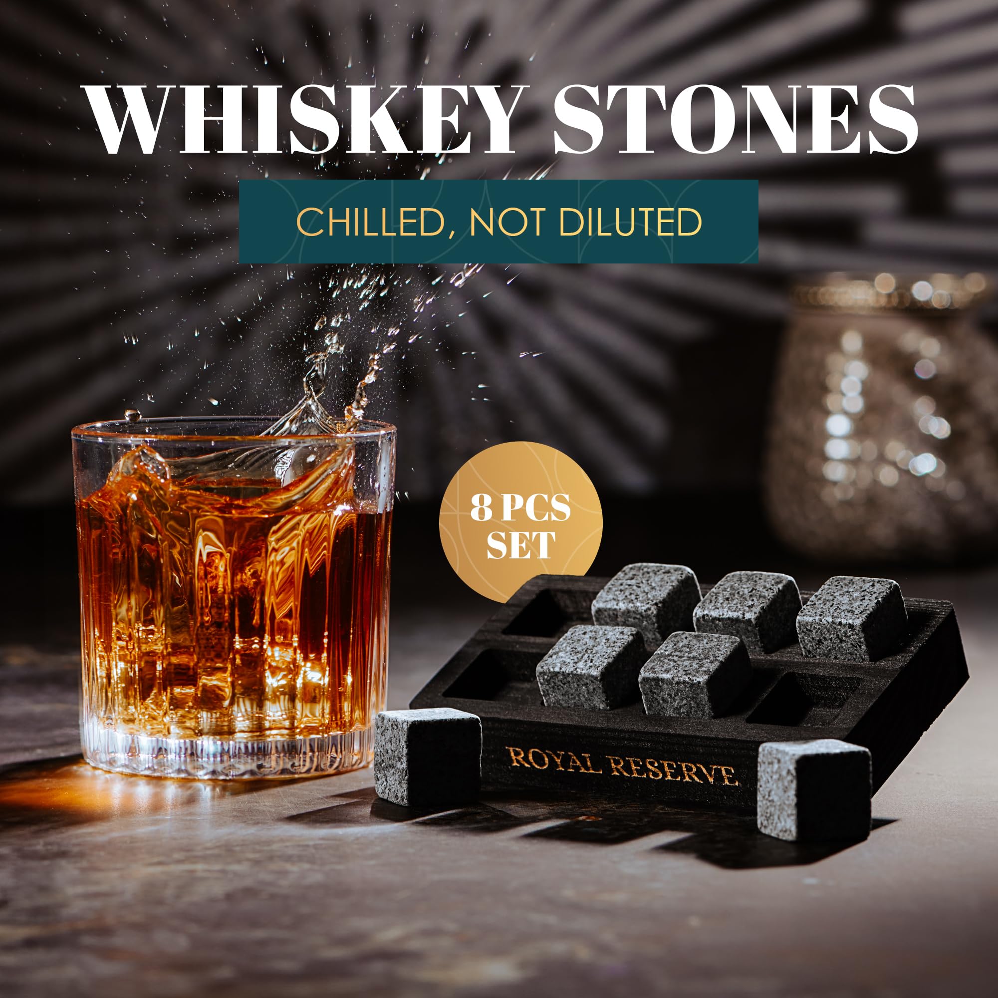 Non-porous, tasteless stones preserve original drink characteristics