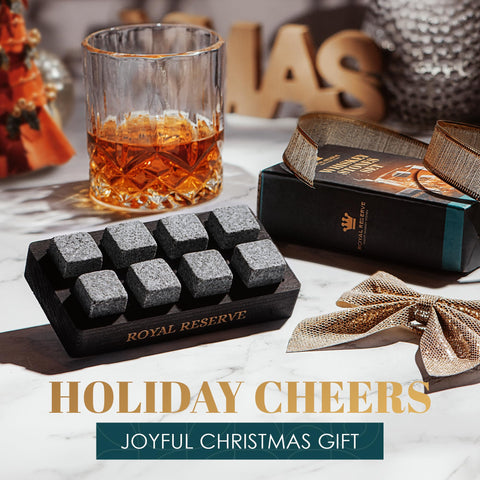 Gray granite whiskey cubes chill drinks without dilution for flavor