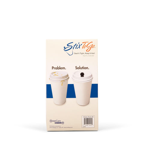 Royal StixToGo oval-sipping-hole plug designed for standard lids.