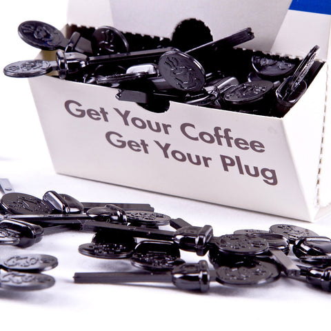 Royal StixToGo spill-prevention plug with dome lid for travel use.