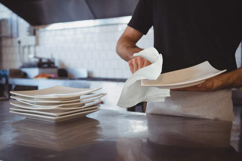 ROYALE LINENS flour sack towels ideal for bread proofing.