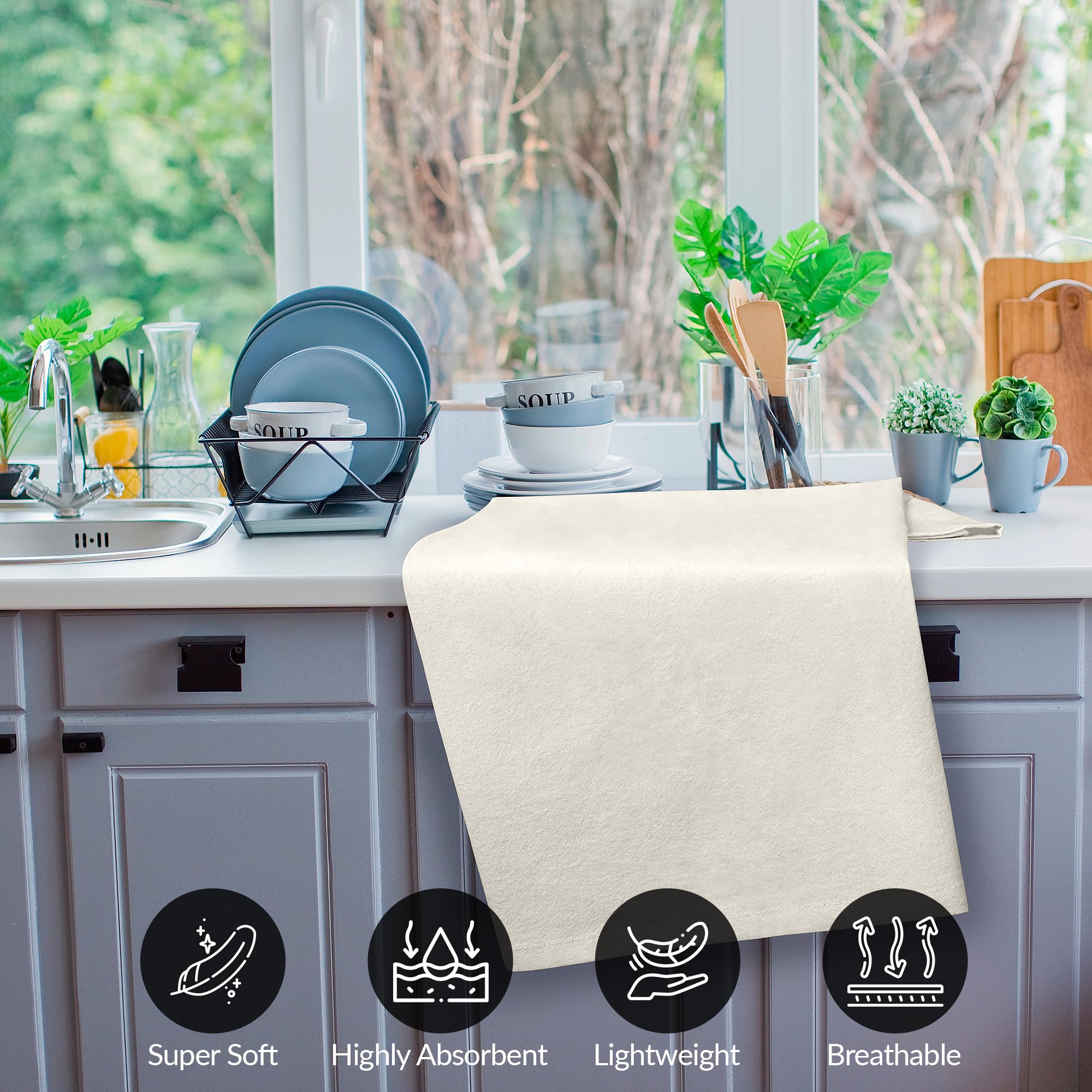 Royale Linens flour sack towel used for cheese straining and food prep.