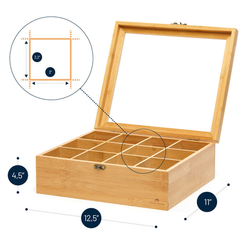 RoyalHouse bamboo storage organizer offers durable, easy-to-clean indoor storage