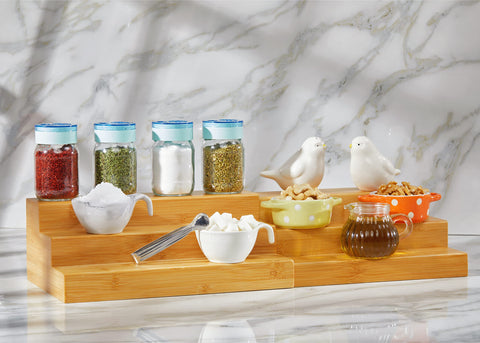 RoyalHouse bathroom organizer neatly displays perfumes and colognes.