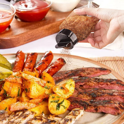 RoyalHouse clear containers ideal for herbs, salts, and seasonings.