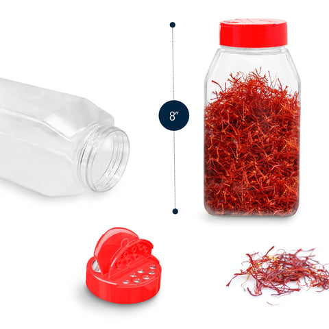 RoyalHouse clear plastic jars for easy spice identification.