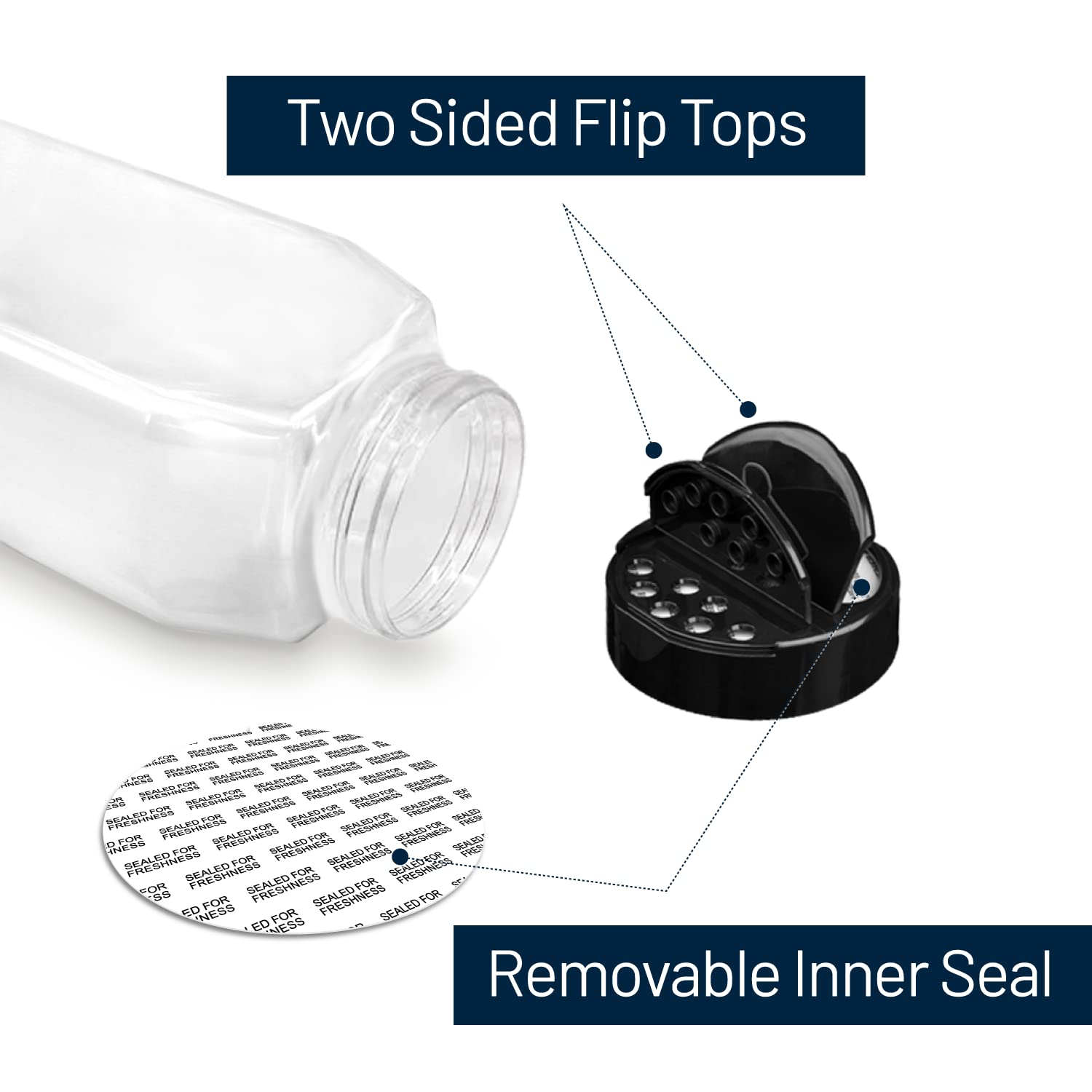 RoyalHouse clear spice jars showing contents at a glance