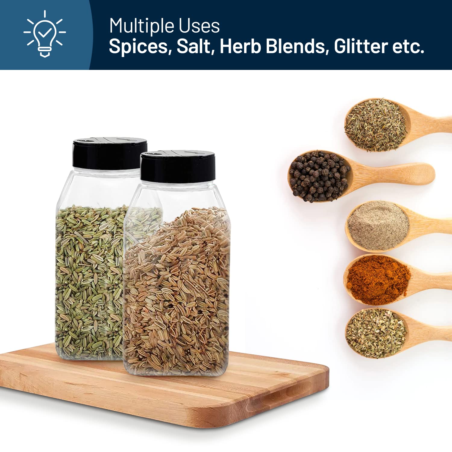 RoyalHouse jars with an internal seal to keep contents fresh