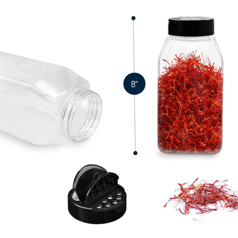 RoyalHouse spice jars with flip-top lids for easy shaking and pouring