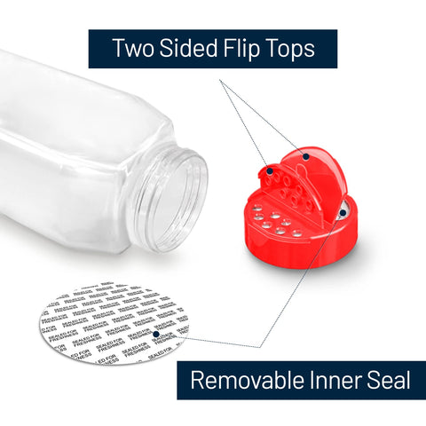 RoyalHouse red cap flip-top lid enables controlled shaking and pouring.