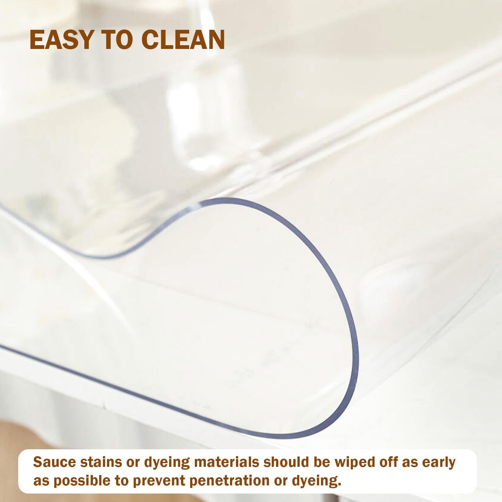 Royhom PVC desk protector prevents heat marks during meals or work.