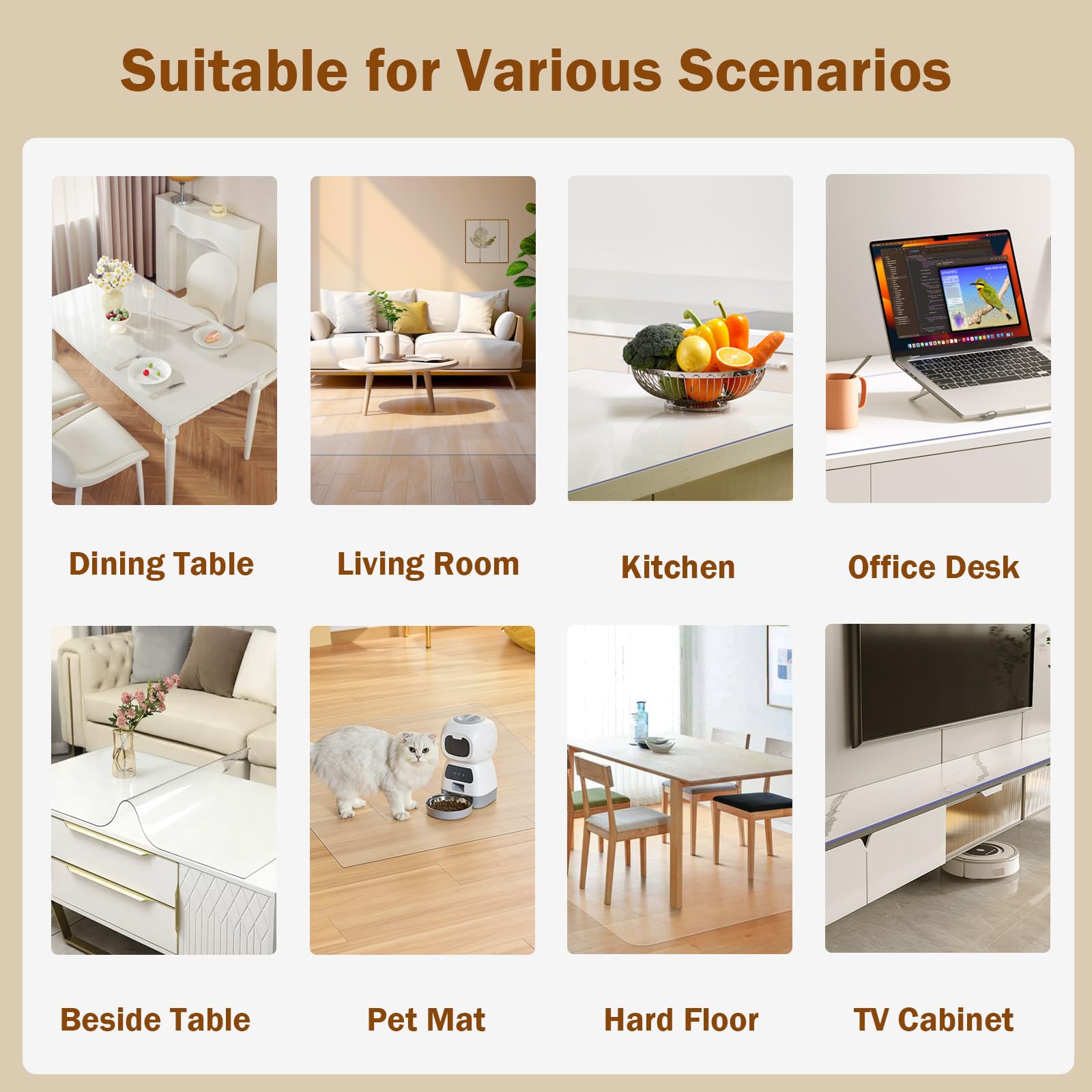 Royhom easy-clean mat keeps hard surfaces looking pristine.