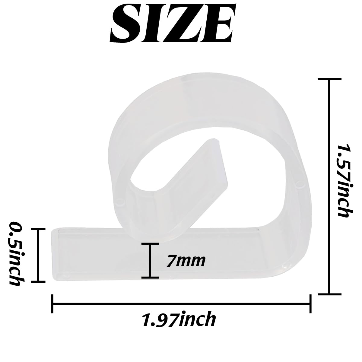 ROYHOO clear plastic tablecloth clip blends with indoor tables