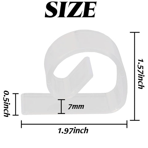 ROYHOO clear plastic tablecloth clip blends with indoor tables