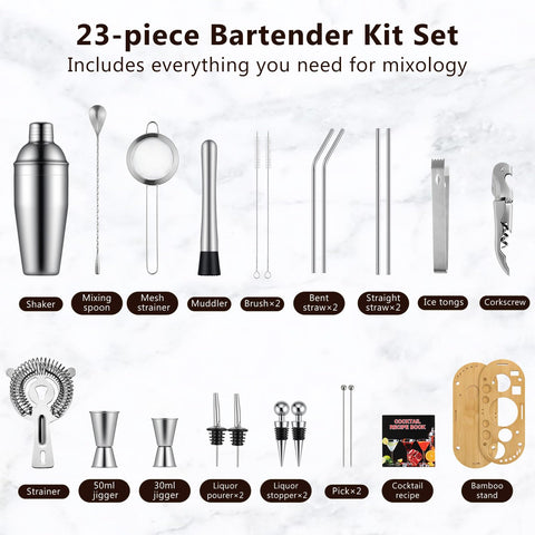 Roylvan stainless steel bar tools set highlights rust-proof durability for long-term use.