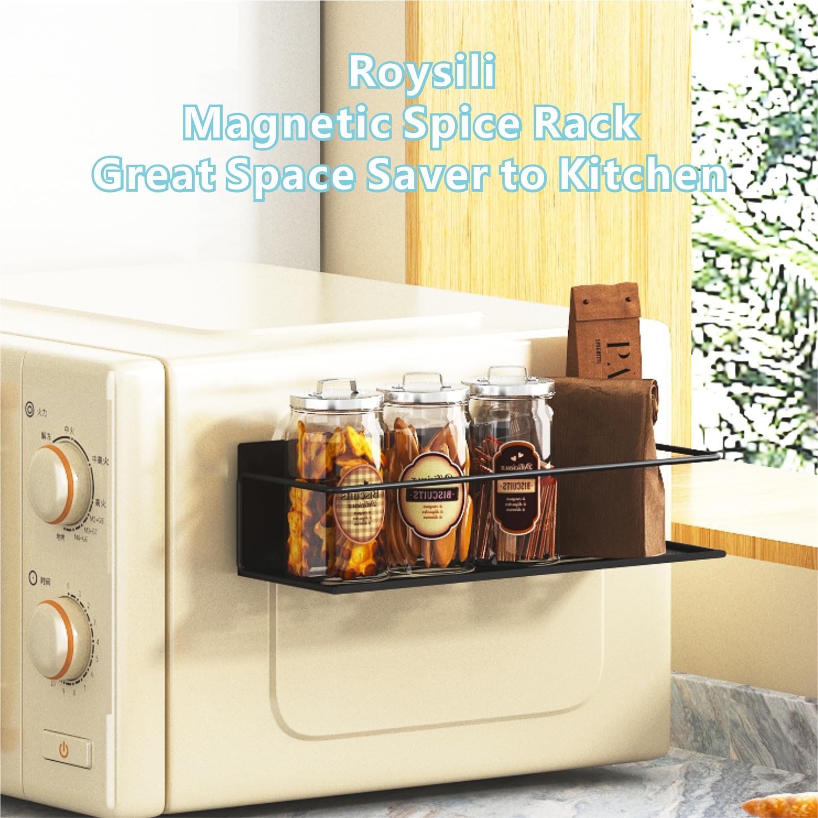 Roysili fridge shelf magnets support up to 8 lbs for secure storage.
