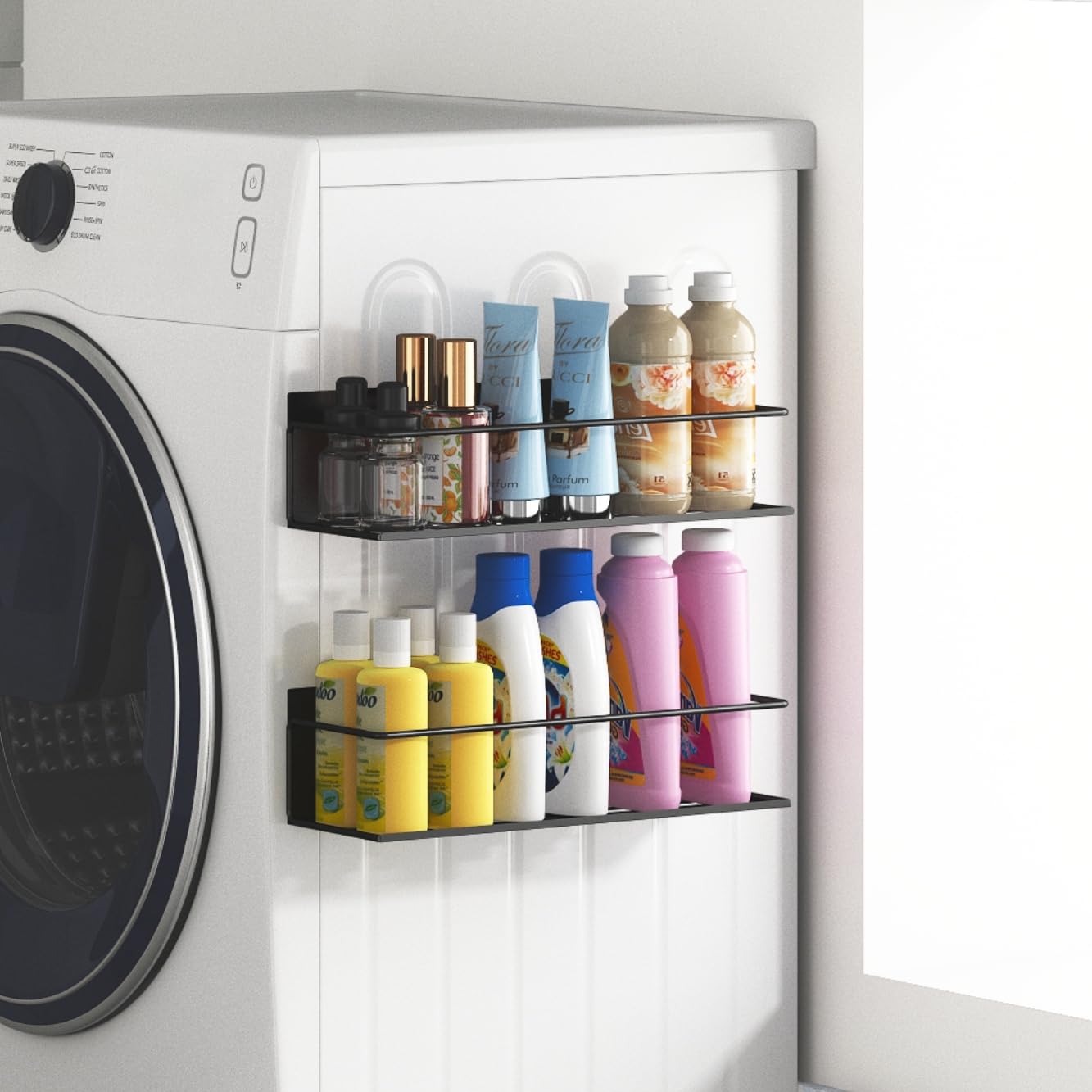 Roysili metal shelf with rust-resistant painted finish for durable fridge storage.