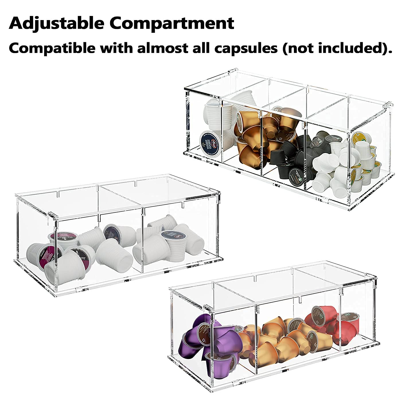 RR RAXMIN capsule storage organizer on the counter simplifies flavor selection.