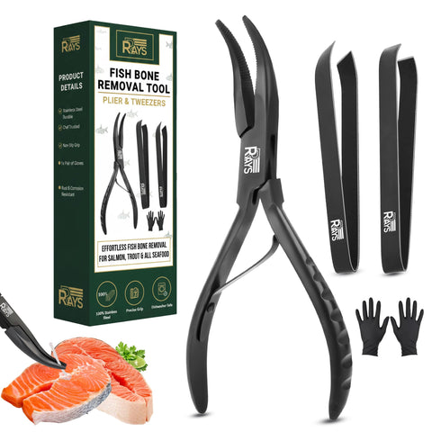 RRAYS fish bone pliers with serrated jaws for firm grip and clean deboning