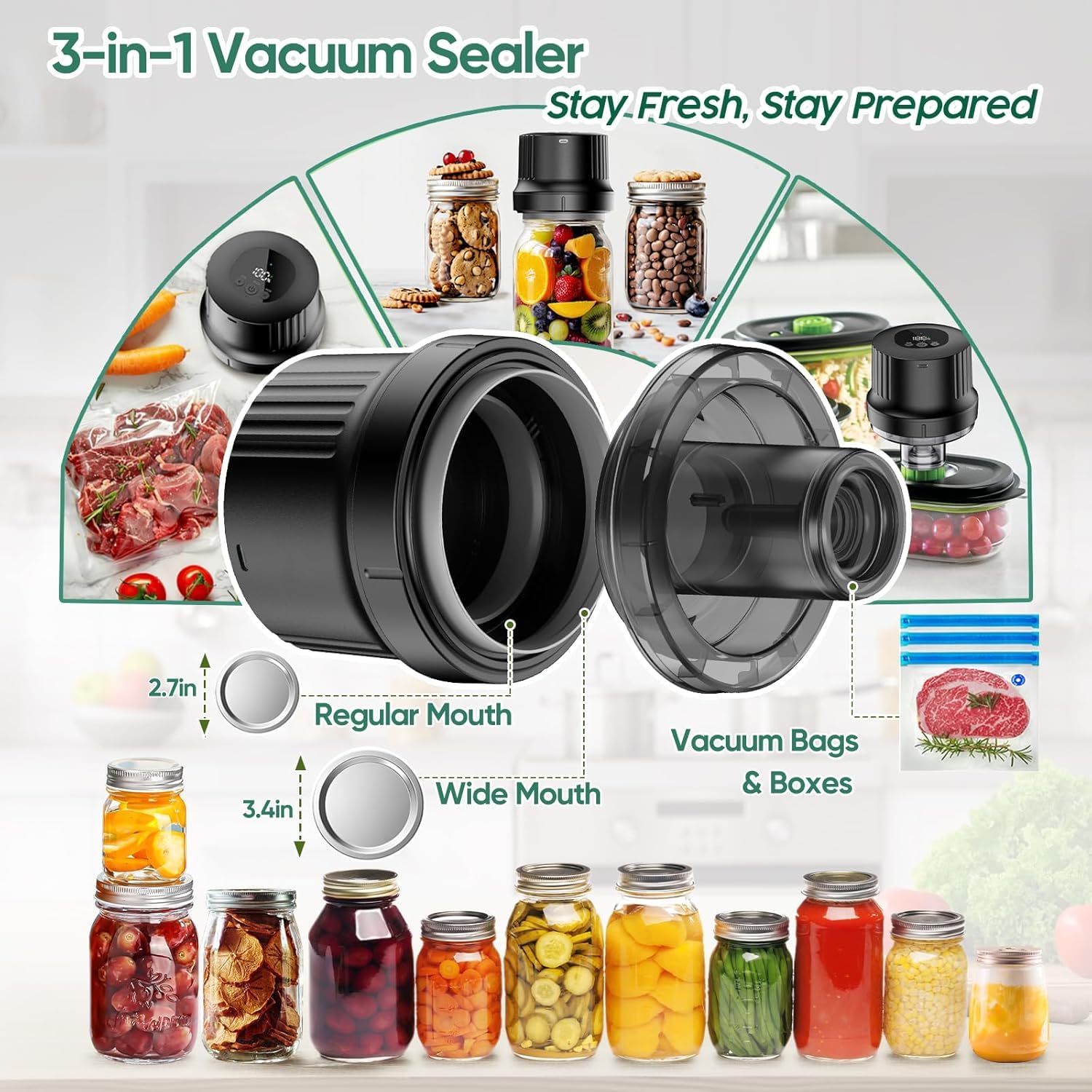 RROFKA cordless rechargeable sealer demonstrating magnetic storage for tidy setup.