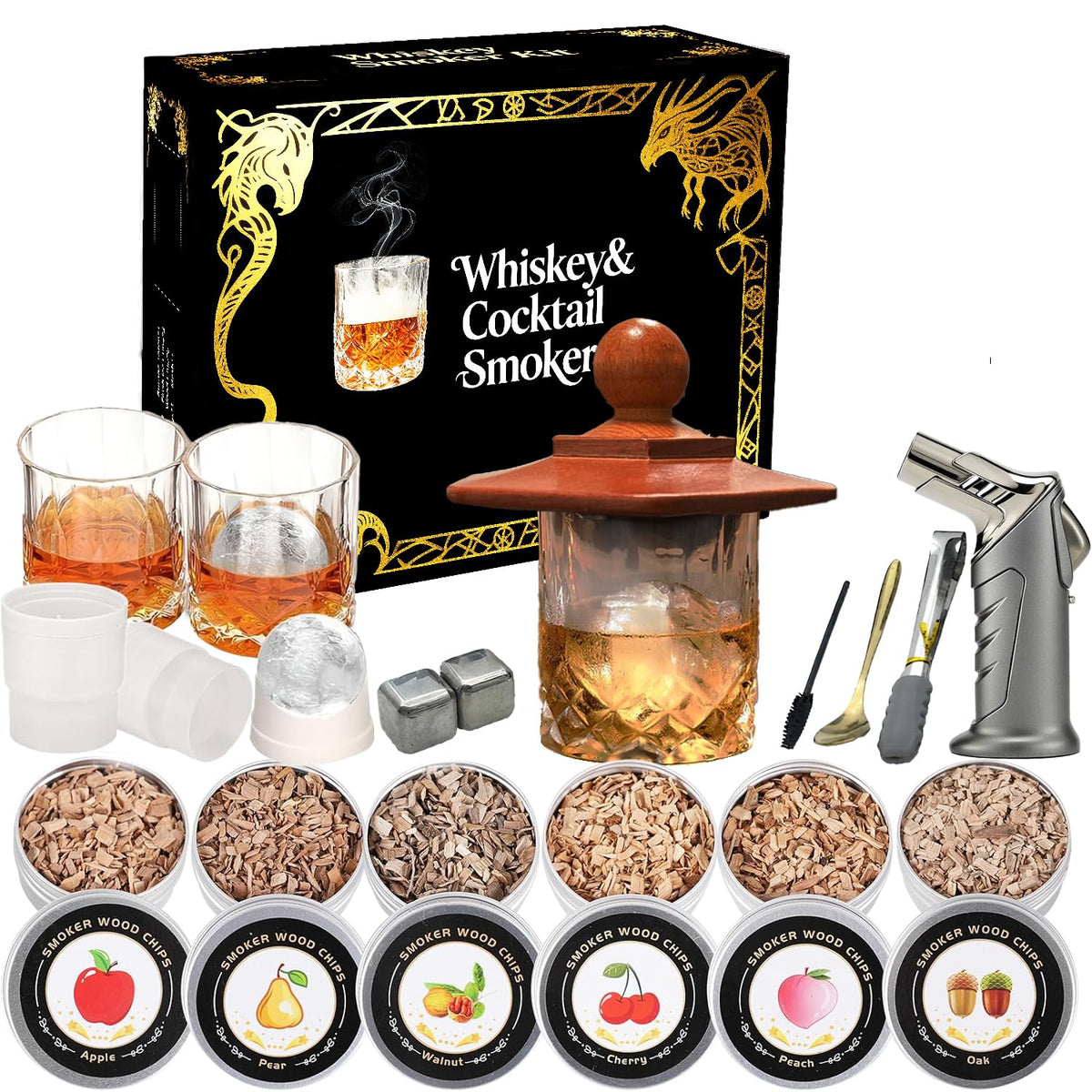 RRuimu whiskey smoker kit torch for on-the-go smoking to elevate cocktails.
