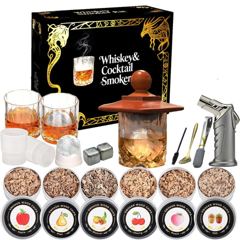 RRuimu whiskey smoker kit torch for on-the-go smoking to elevate cocktails.