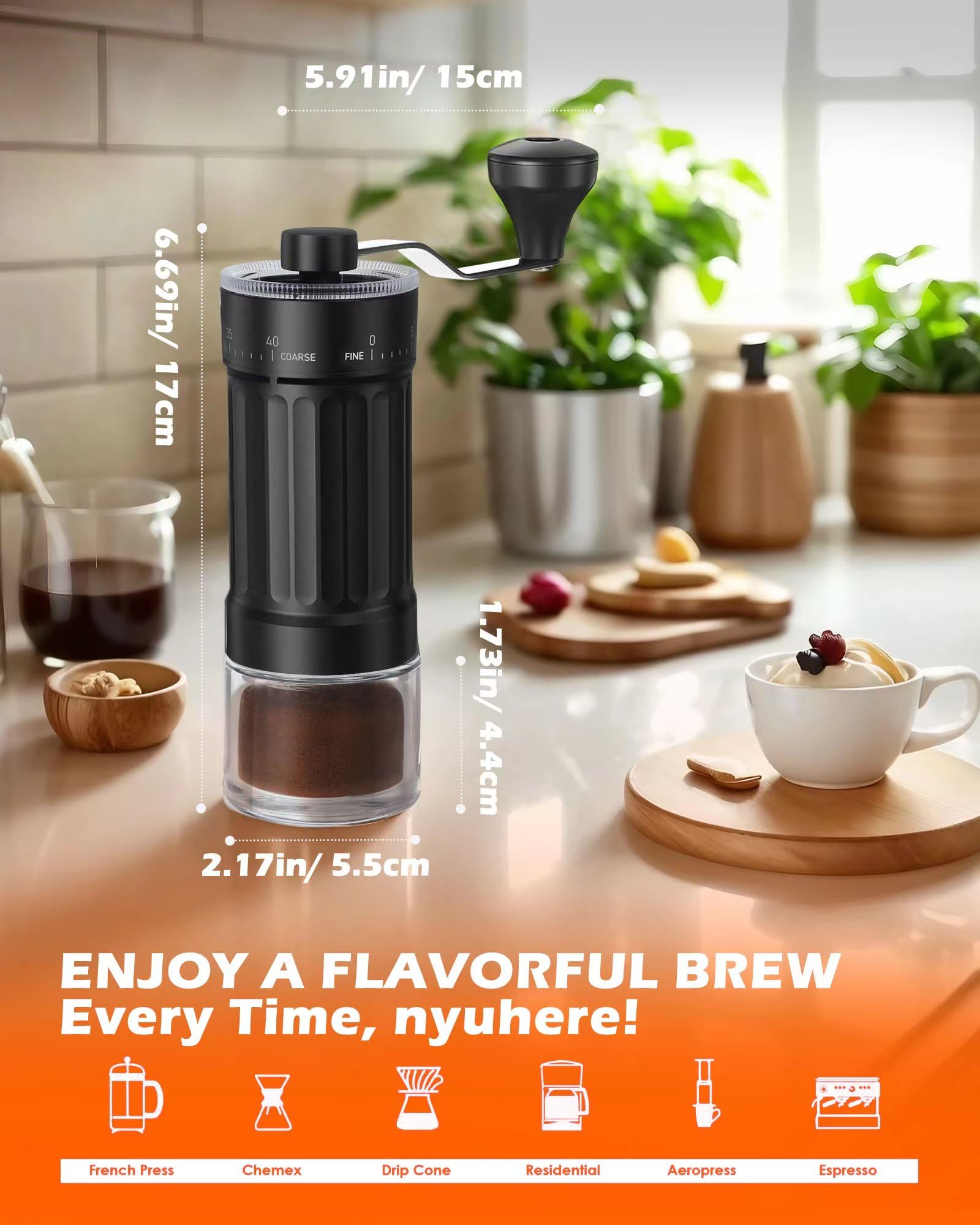 Rsoilch aroma-ready morning grind promotes a fresh coffee ritual.