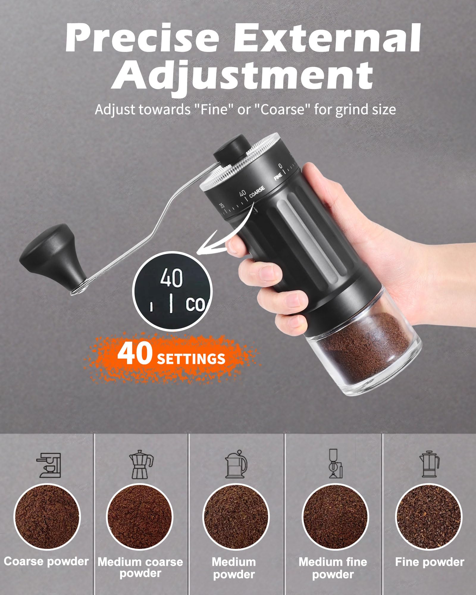 Rsoilch compact travel grinder ready for camping or trips.