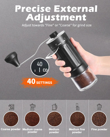 Rsoilch compact travel grinder ready for camping or trips.