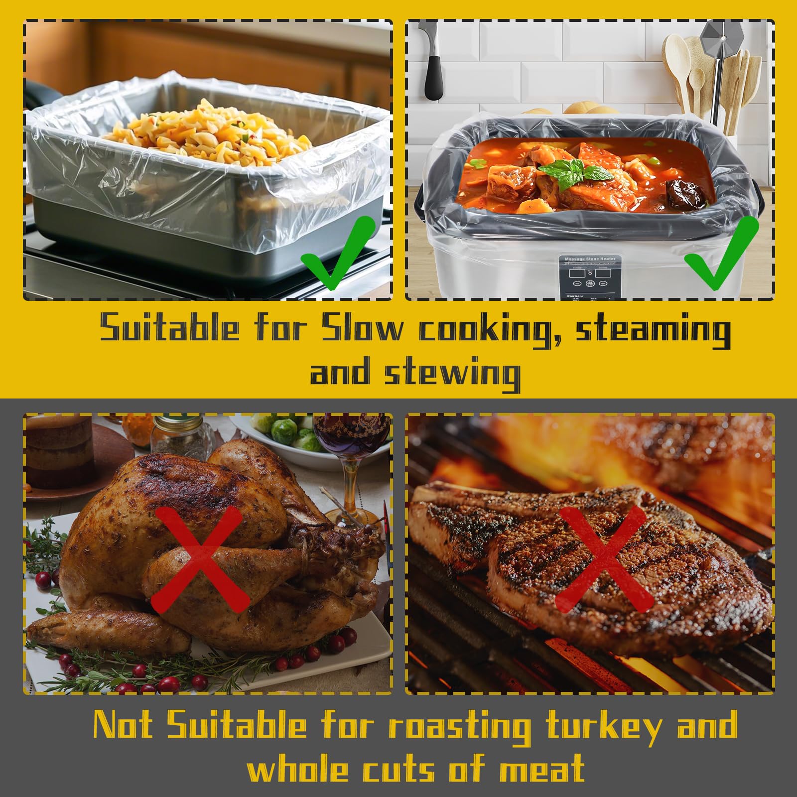 RSSCIIIUL roaster liners for easy cleanup after meals.