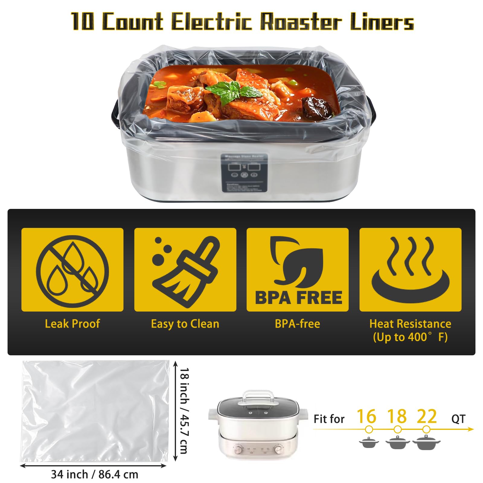 RSSCIIIUL roaster liners dispensed pack demonstrates mess-free meal prep.