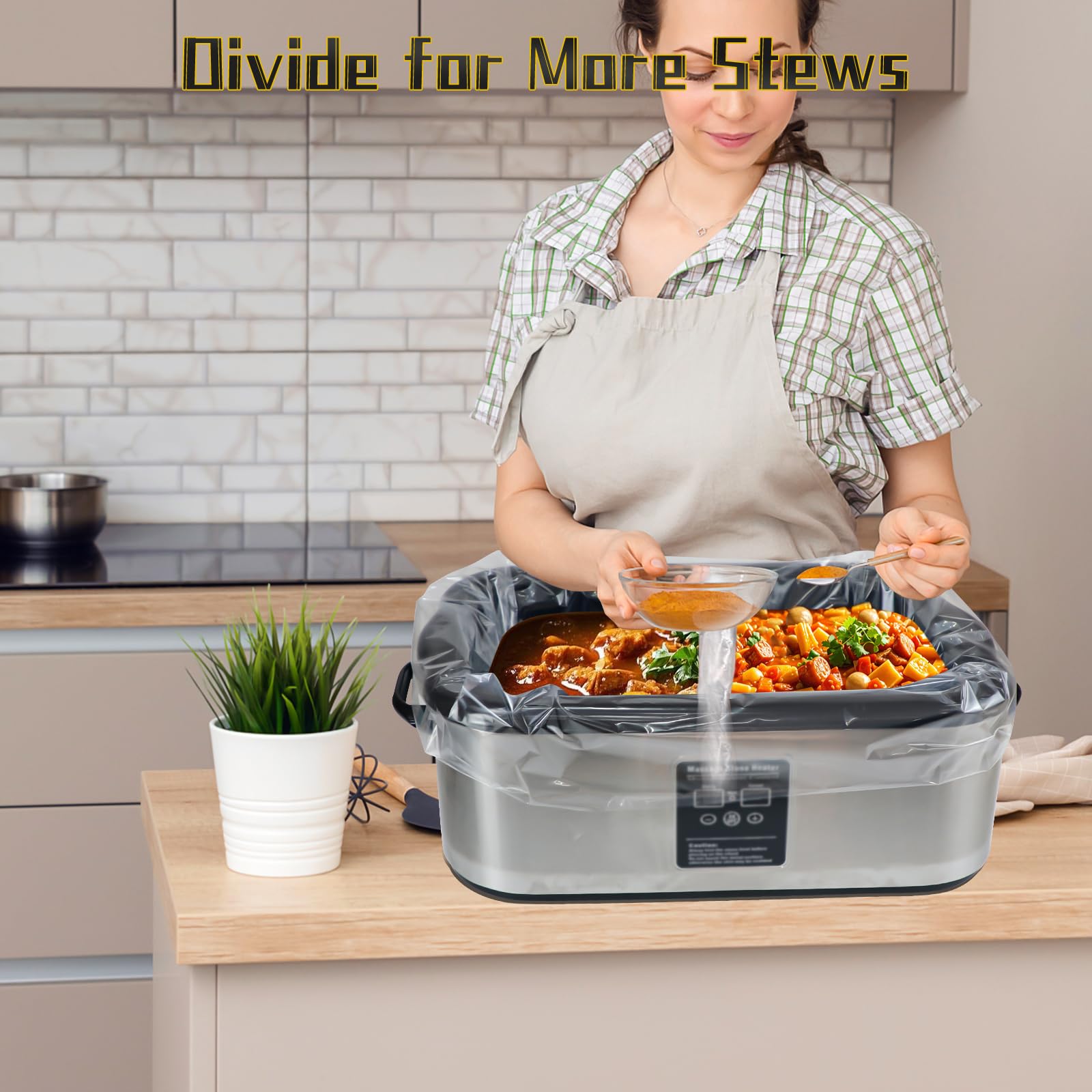 RSSCIIIUL roaster liners enable cooking two ingredients simultaneously.