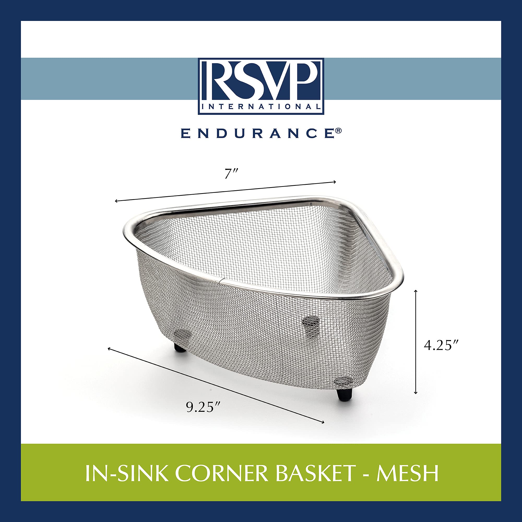 RSVP Endurance 3-quart mesh colander for rinsing produce and draining efficiently