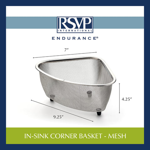 RSVP Endurance 3-quart mesh colander for rinsing produce and draining efficiently