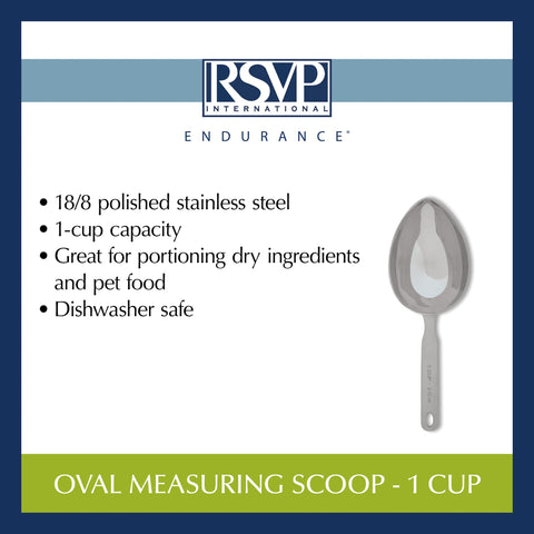 RSVP Endurance dishwasher-safe scoop for quick cleanup after cooking