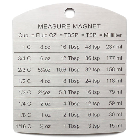 RSVP Endurance magnet front view in stainless steel, compact kitchen essential for quick conversions.