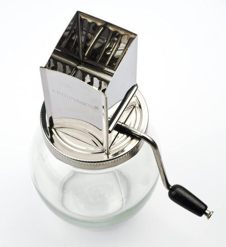 RSVP Endurance hand crank lets you control the texture manually.