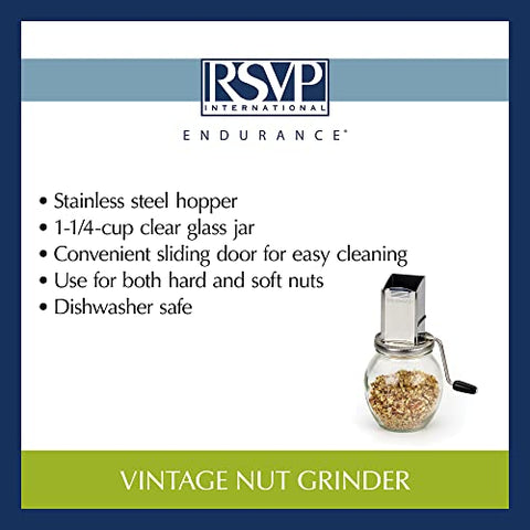 RSVP Endurance kitchen counter setup highlights practical manual grinding.