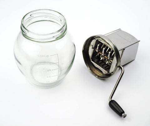 RSVP Endurance one-and-quarter-cup jar shows clear capacity during prep.