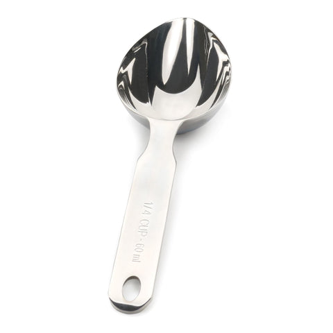 RSVP Endurance oval measuring scoop with 1/4 cup capacity for precise portions.