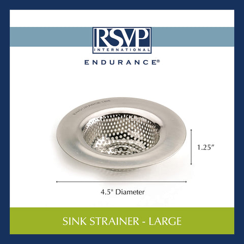 Fits most sink drains and disposals with RSVP Endurance strainer